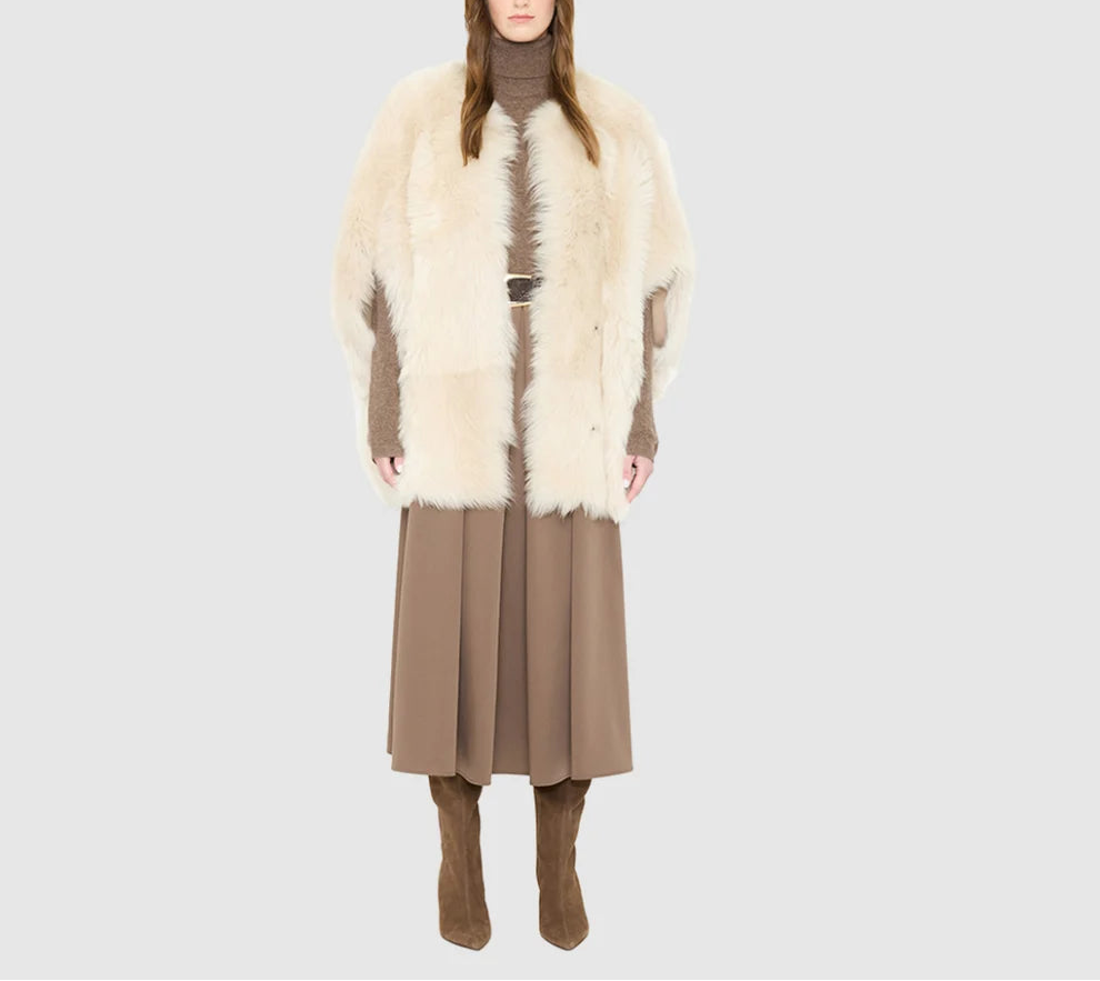 HISO Rothen Parchment Reversible Shearling Vest