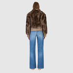 Hiso Bean Badger Shearling Bomber Jacket