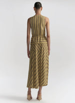 ALC Elle Tie Front Striped Top