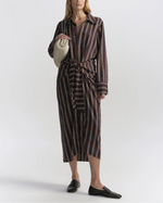 A.L.C Mila Striped Midi Shirtdress