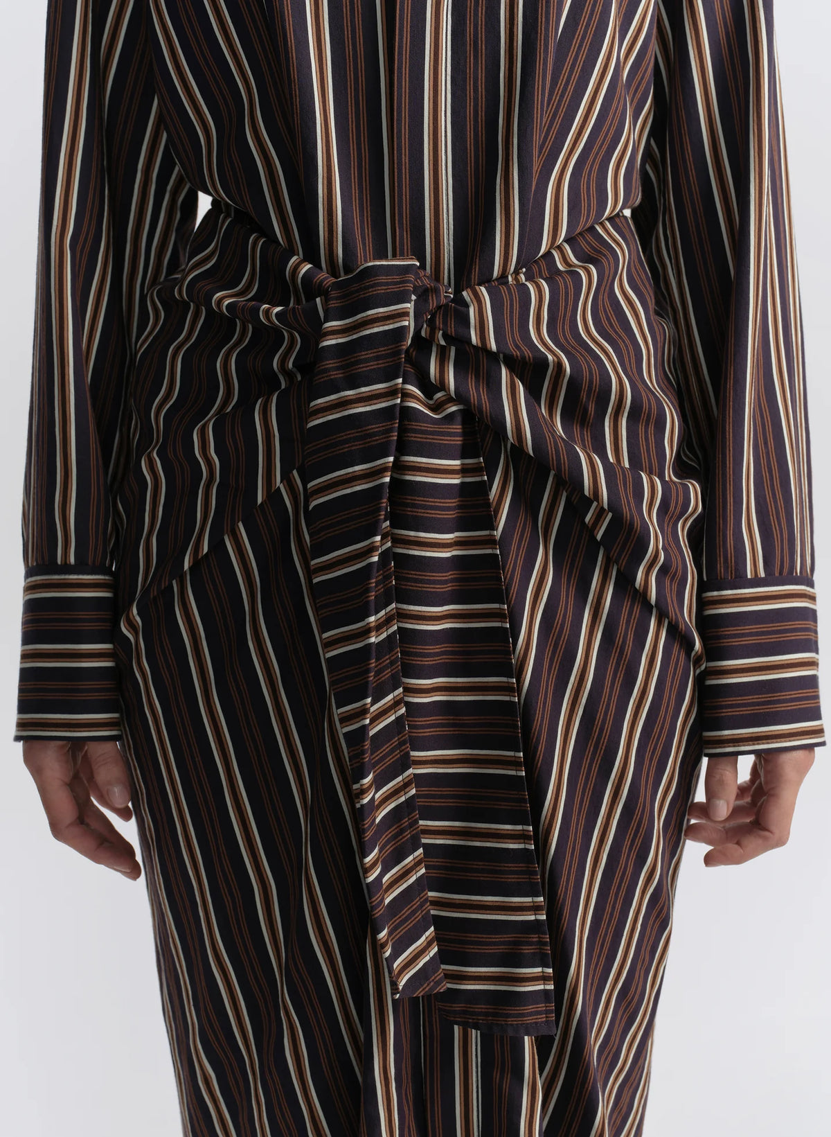 A.L.C Mila Striped Midi Shirtdress