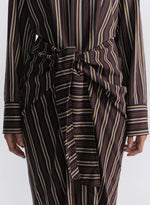A.L.C Mila Striped Midi Shirtdress