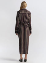 A.L.C Mila Striped Midi Shirtdress