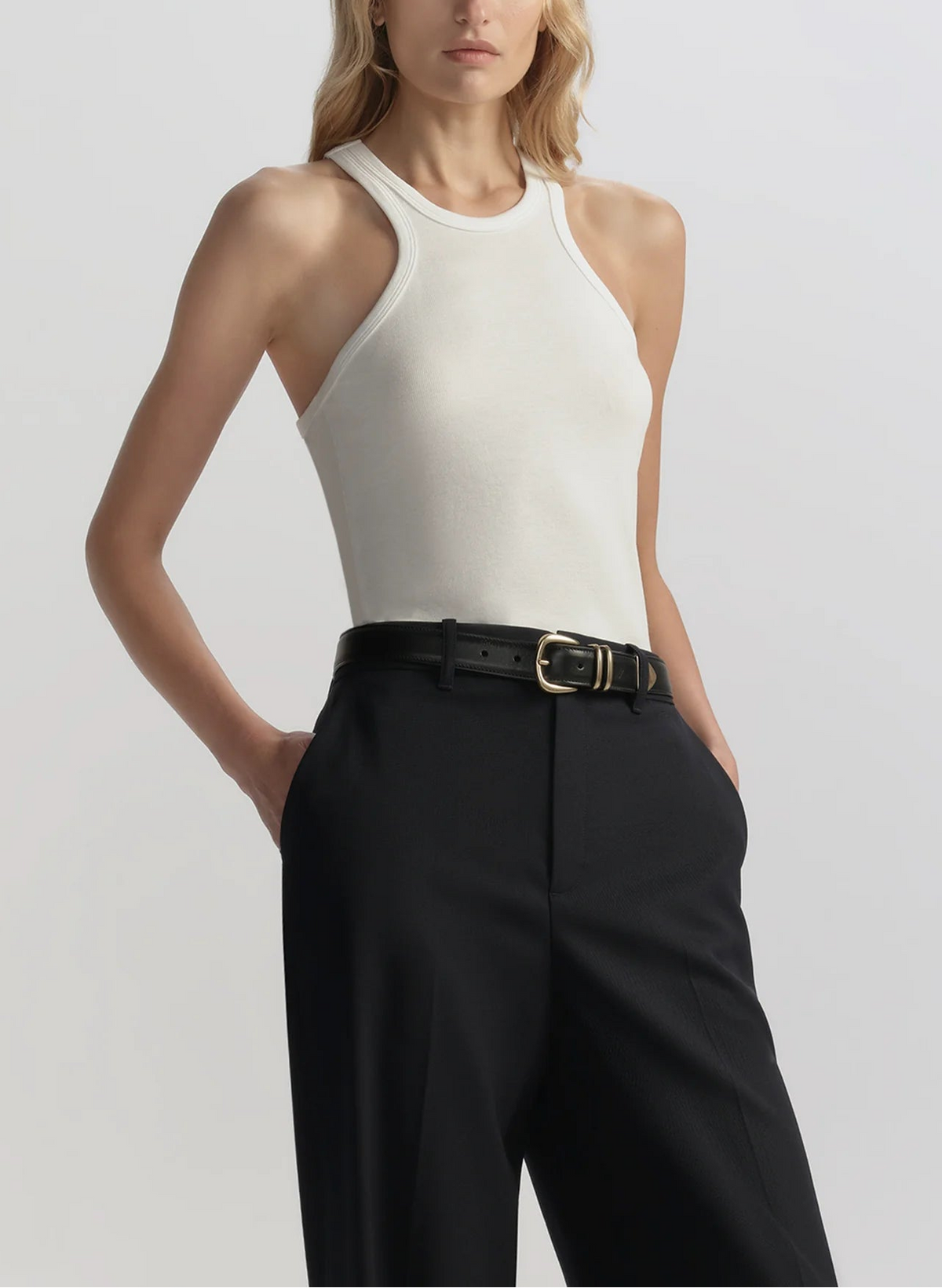 A.L.C Dean Racerback Rib Knit Tank