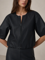 Simkhai Austyn Short Sleeve Zip Up Jacket_426-2306-PL