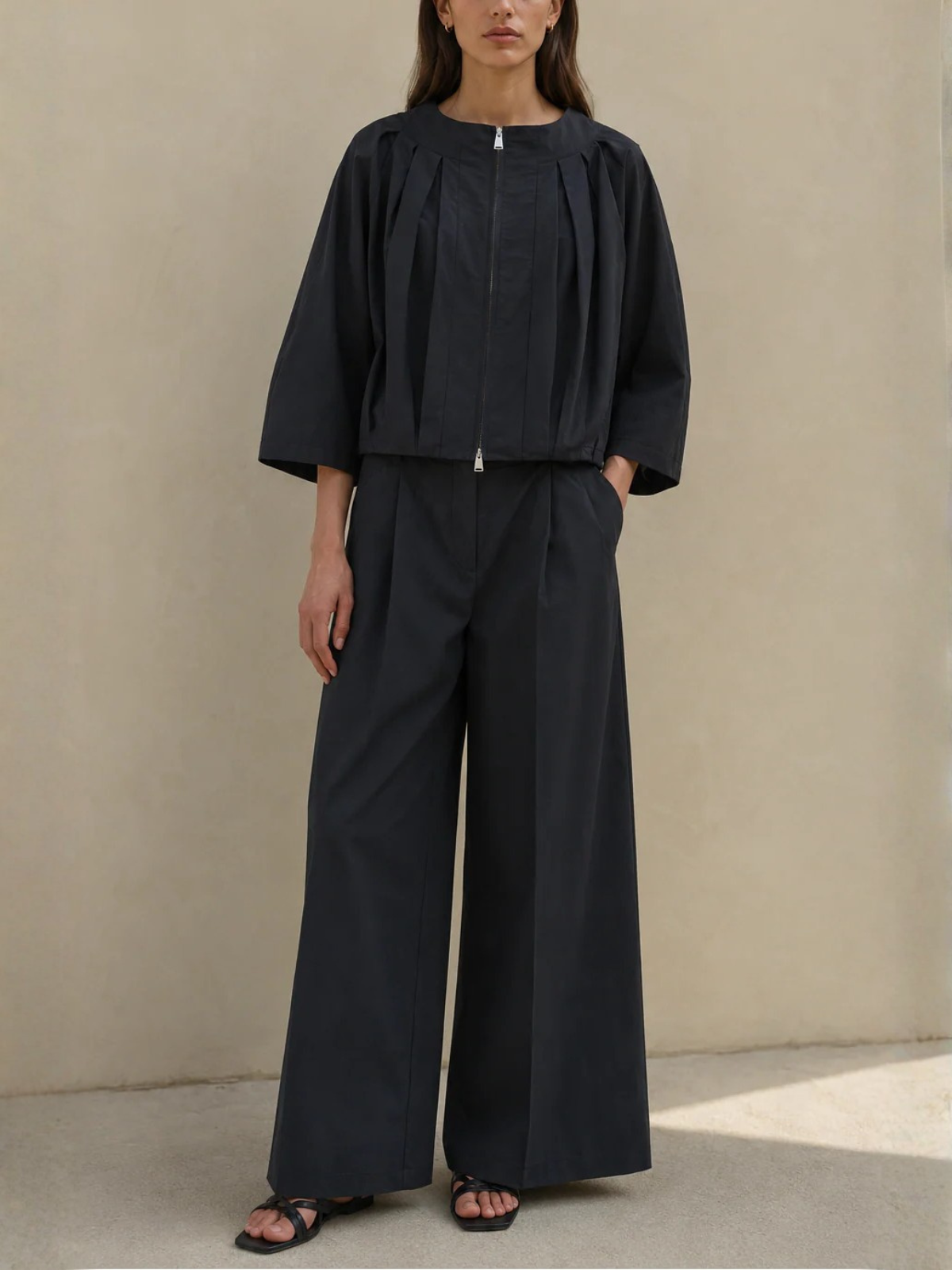 Simkhai Jess Pleated Jacket_426-6068-CC