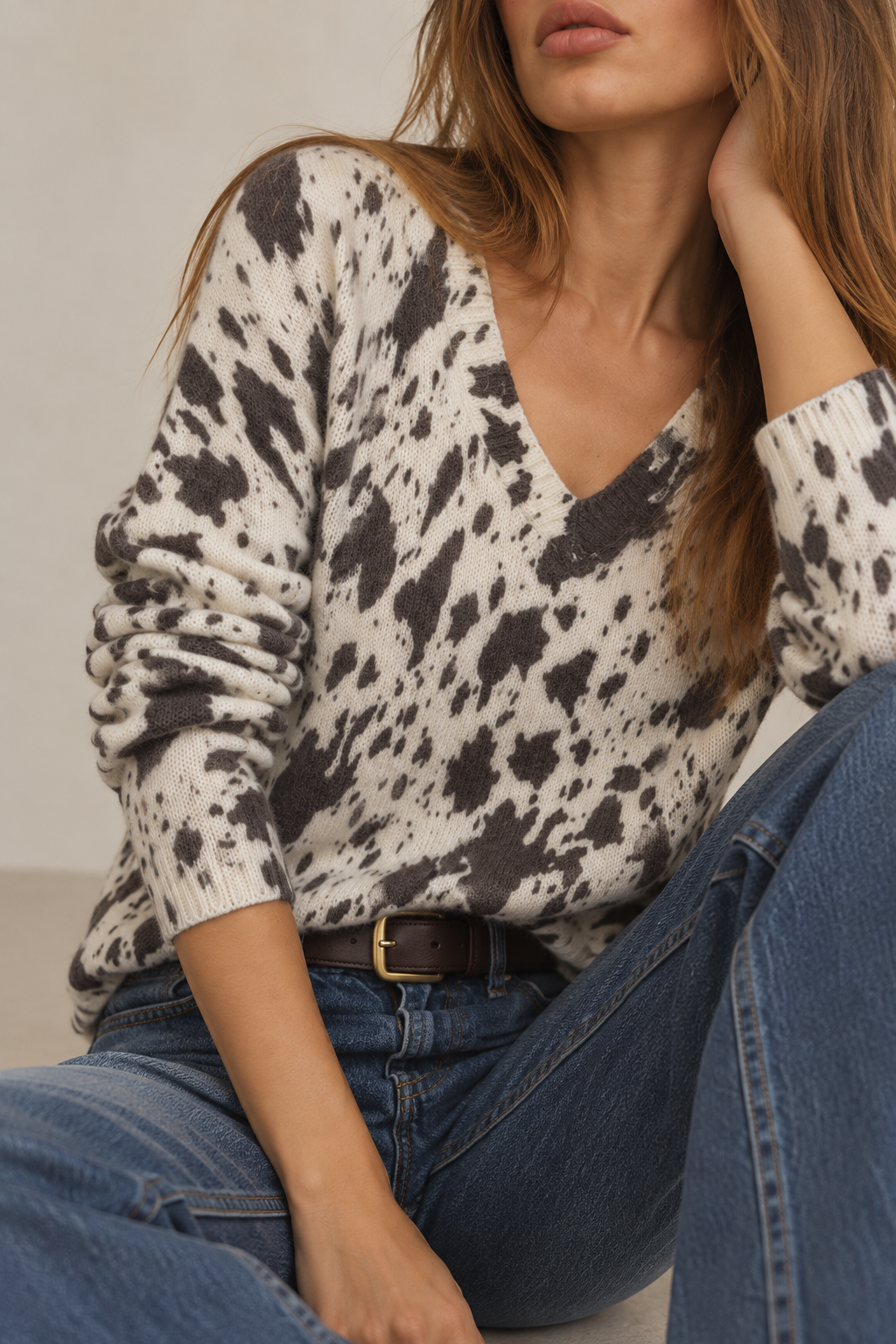 Kokun Printed V-Neck