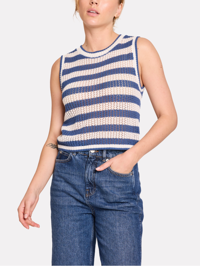 Wispr Stripe Pointelle Tank