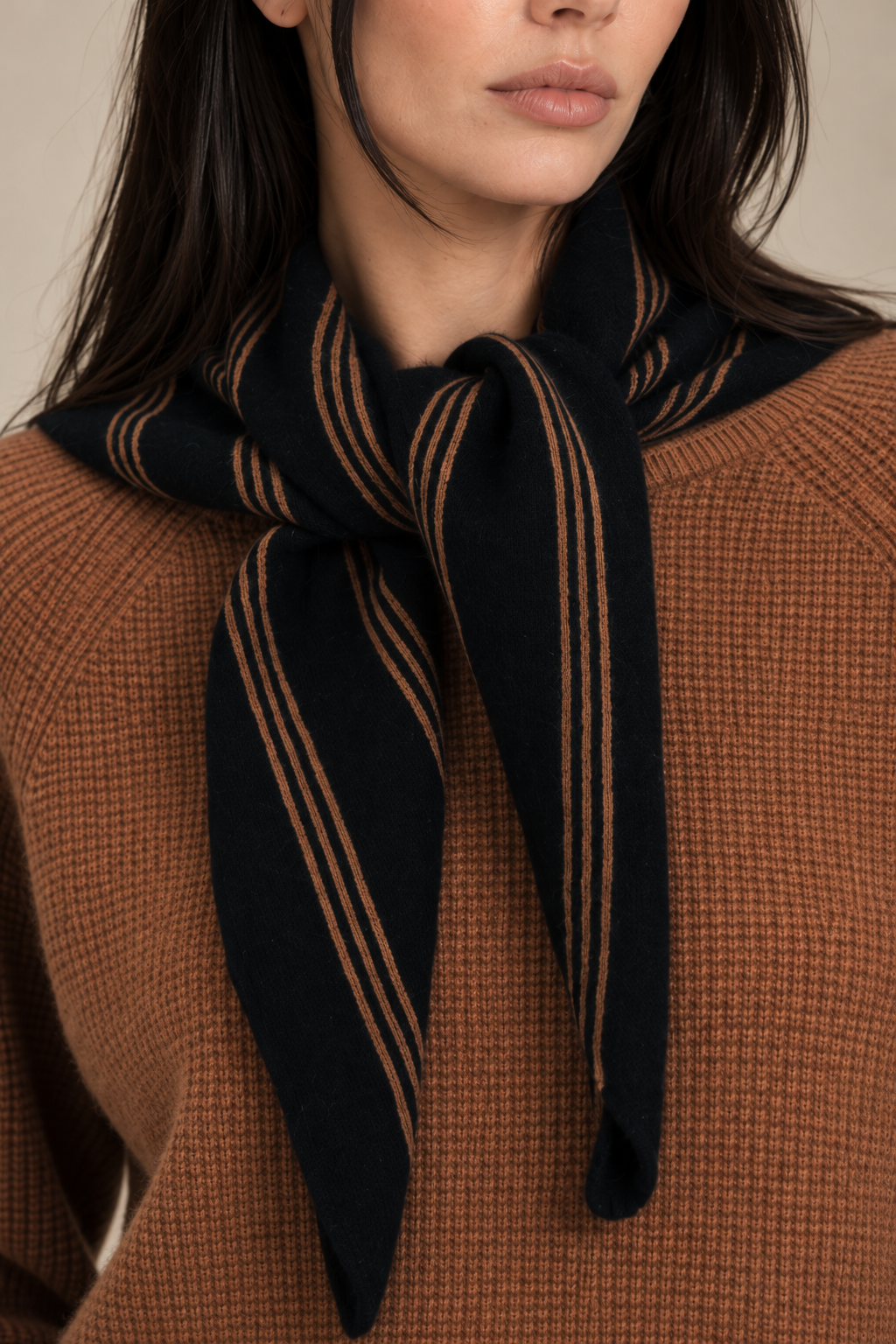 White + Warren Cashmere Striped Scarf