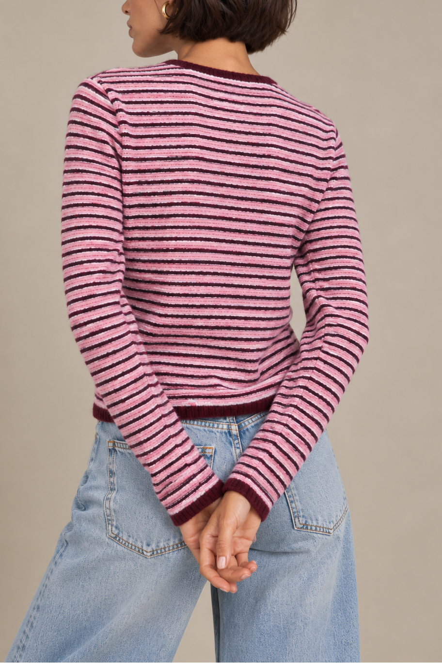 White + Warren Cashmere Striped Sweater