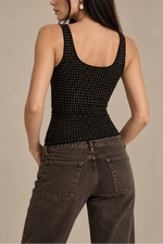 Karina Grimaldi Bowie Embellished Knit Tank
