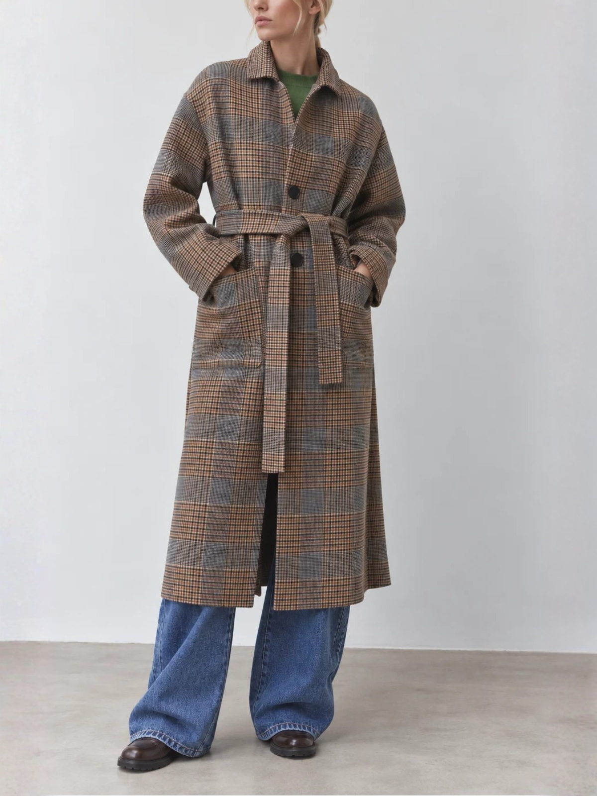 Suncoo Enjou Long Reversible Wool Coat H26C11199