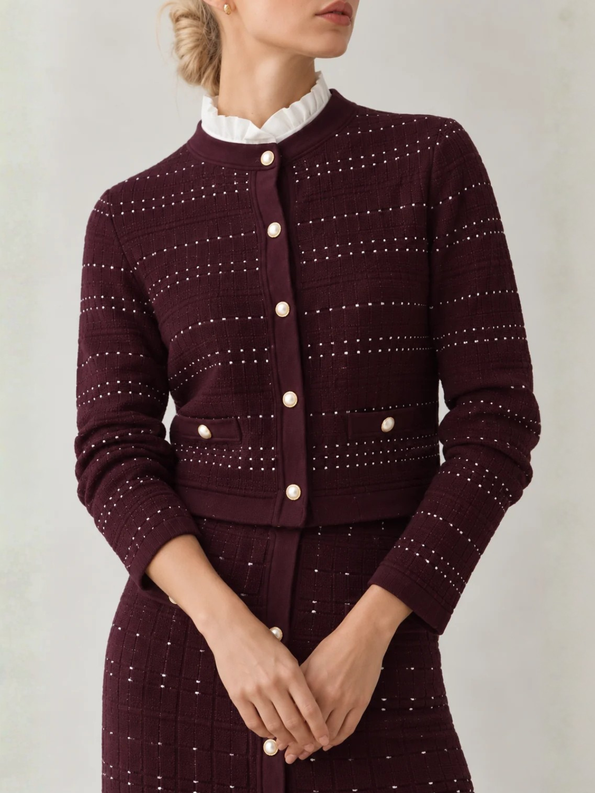 Suncoo Ganeli Two Tone Cardigan H26M02206