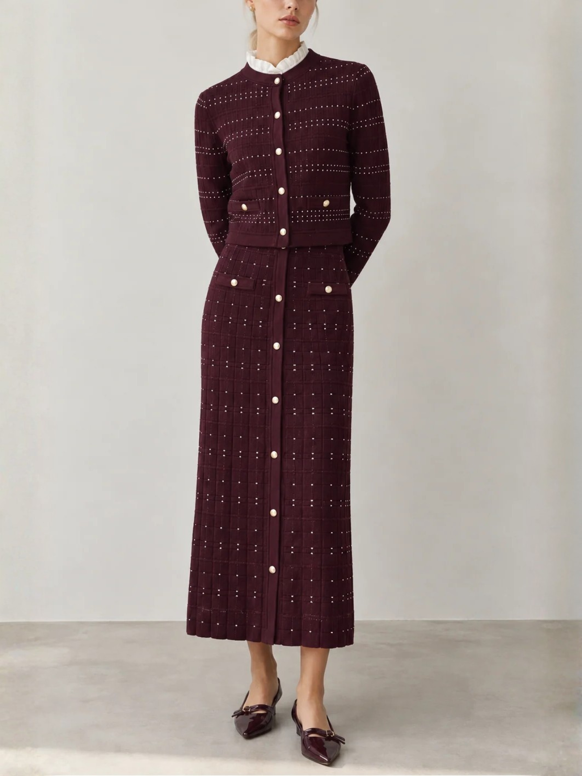 Suncoo Ganeli Two Tone Cardigan H26M02206