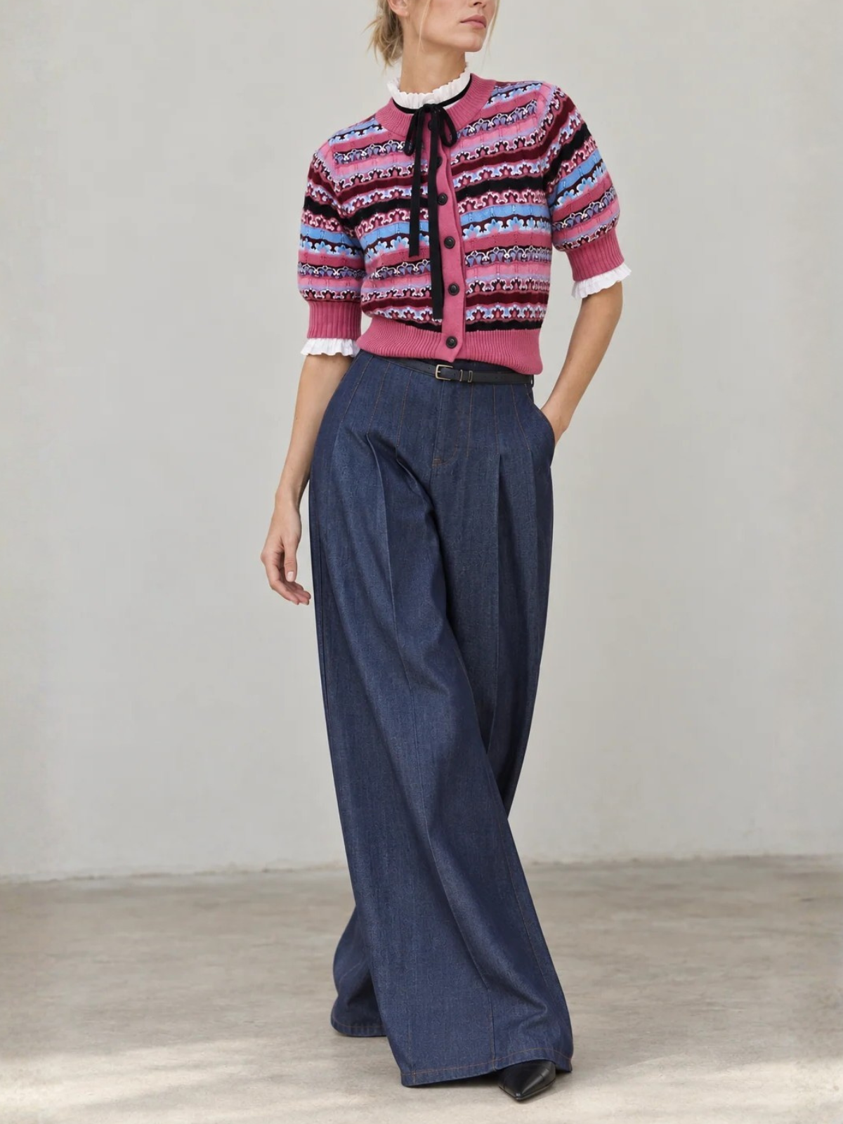 Suncoo Gemoni Striped Cardigan H26M02046