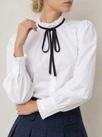 Suncoo Luisa Flowy Blouse With Bow Tie H26C07228