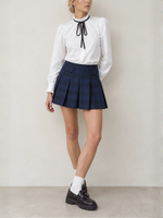 Suncoo Luisa Flowy Blouse With Bow Tie H26C07228
