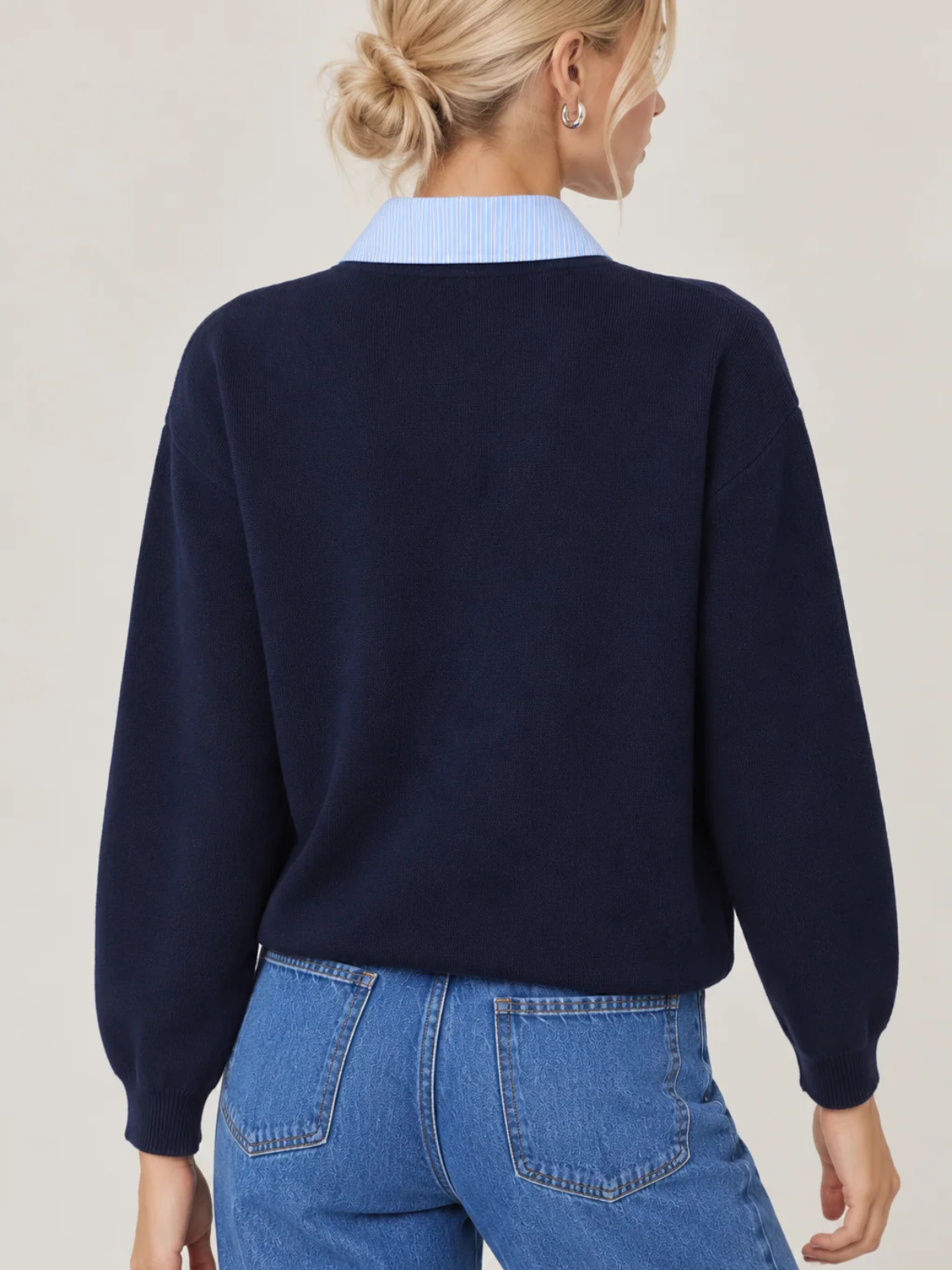Suncoo Paulin Two Tone Polo Sweater H26M01146