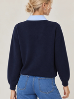 Suncoo Paulin Two Tone Polo Sweater H26M01146