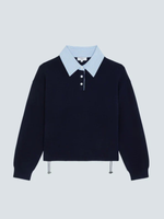 Suncoo Paulin Two Tone Polo Sweater H26M01146