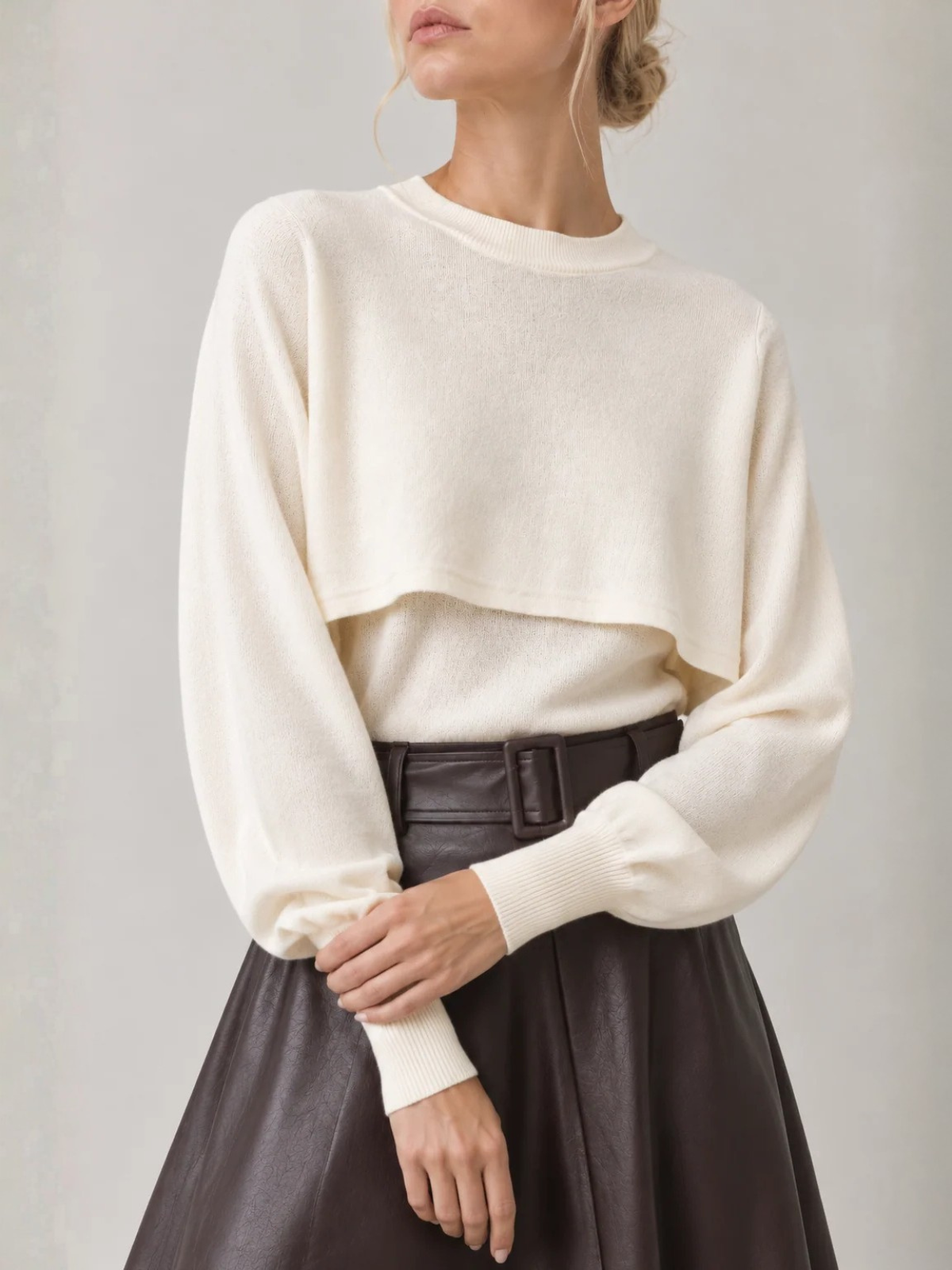 Suncoo Prava Crop Style Sweater H26M01020