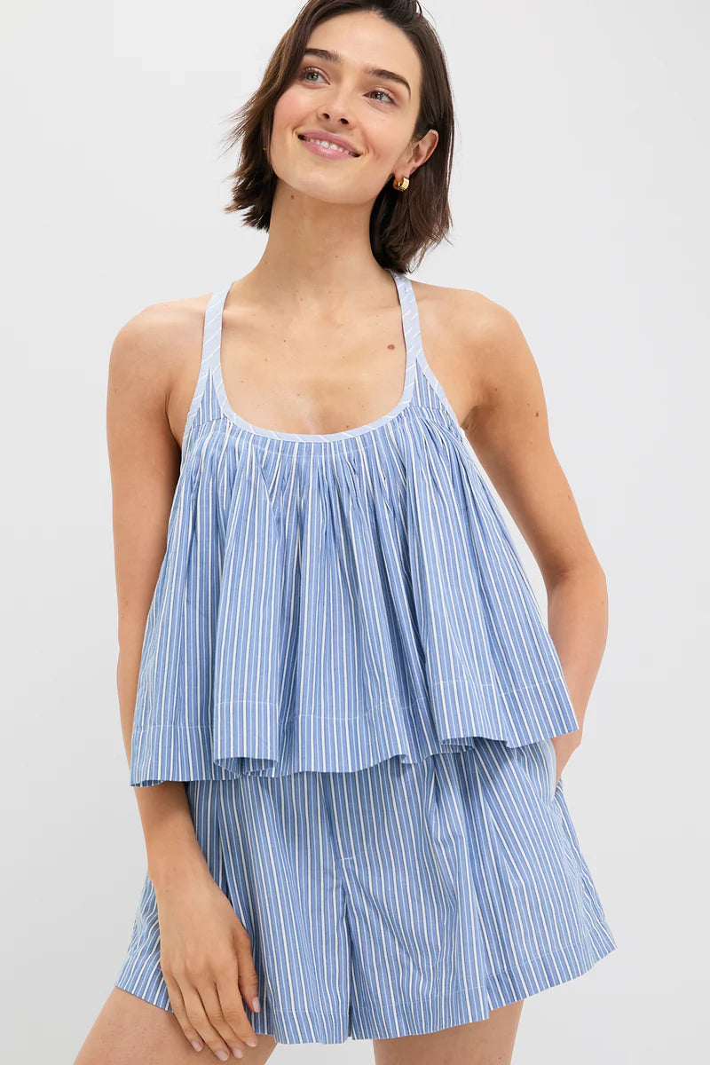 Sea Helmi Striped Shirting Tank Top