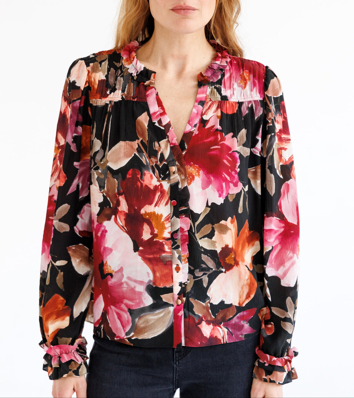 Go Silk Ts Go Girly Printed Blouse