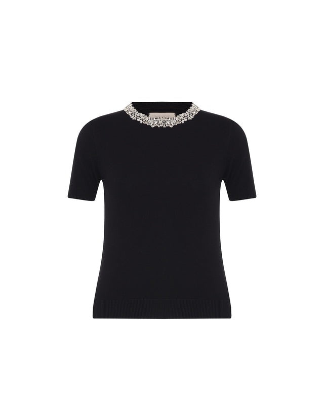 TS Theo Nomia Embellished Knit Tee