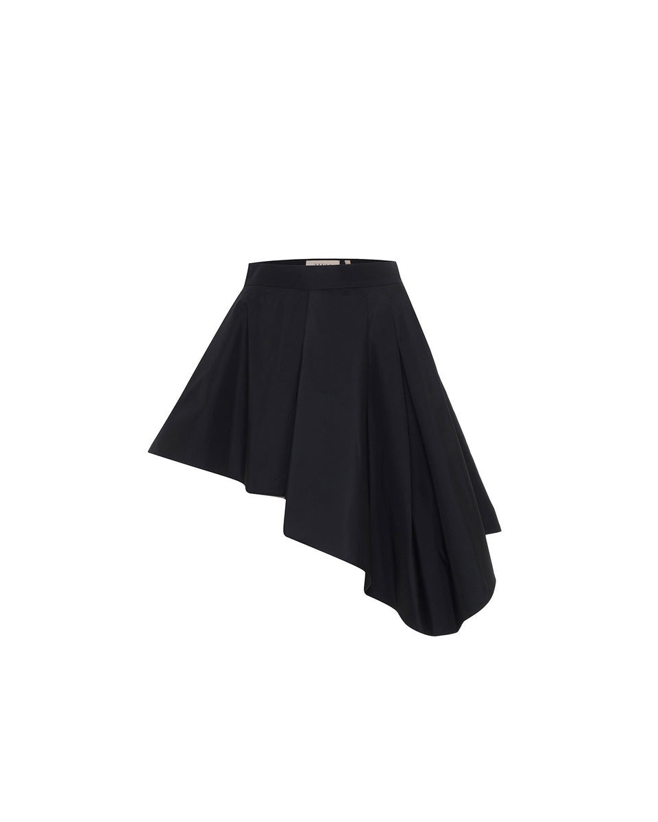 TS Theo Theia Taffeta Mini Asymmetrical Skirt