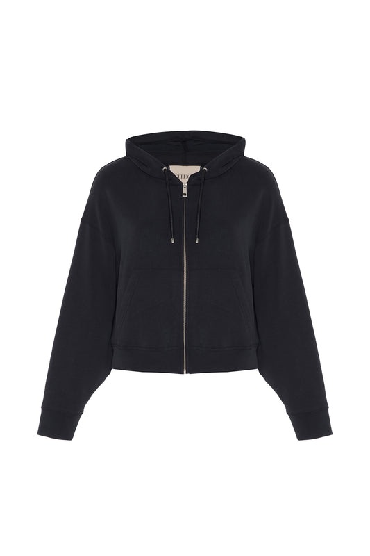 TS Theo Cleo Cupro Drop Shoulder Hoodie Jacket