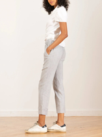 Avenue Montaigne Tonic Linen Hairline Stripe Pant_F1624