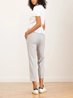 Avenue Montaigne Tonic Linen Hairline Stripe Pant_F1624