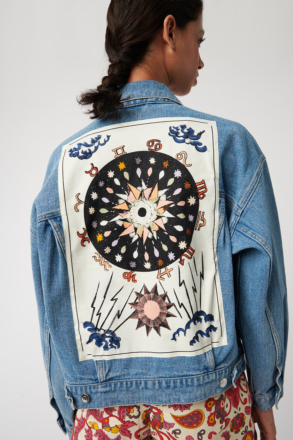 Chufy Indigo Embroidered Jacket