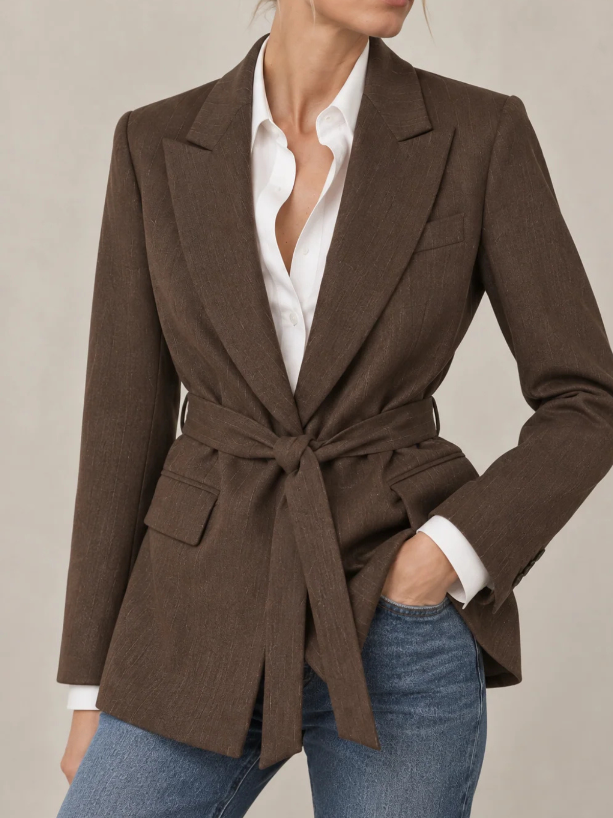 Tara Jarmon Virginie Tie Front Blazer TYVES02TY304