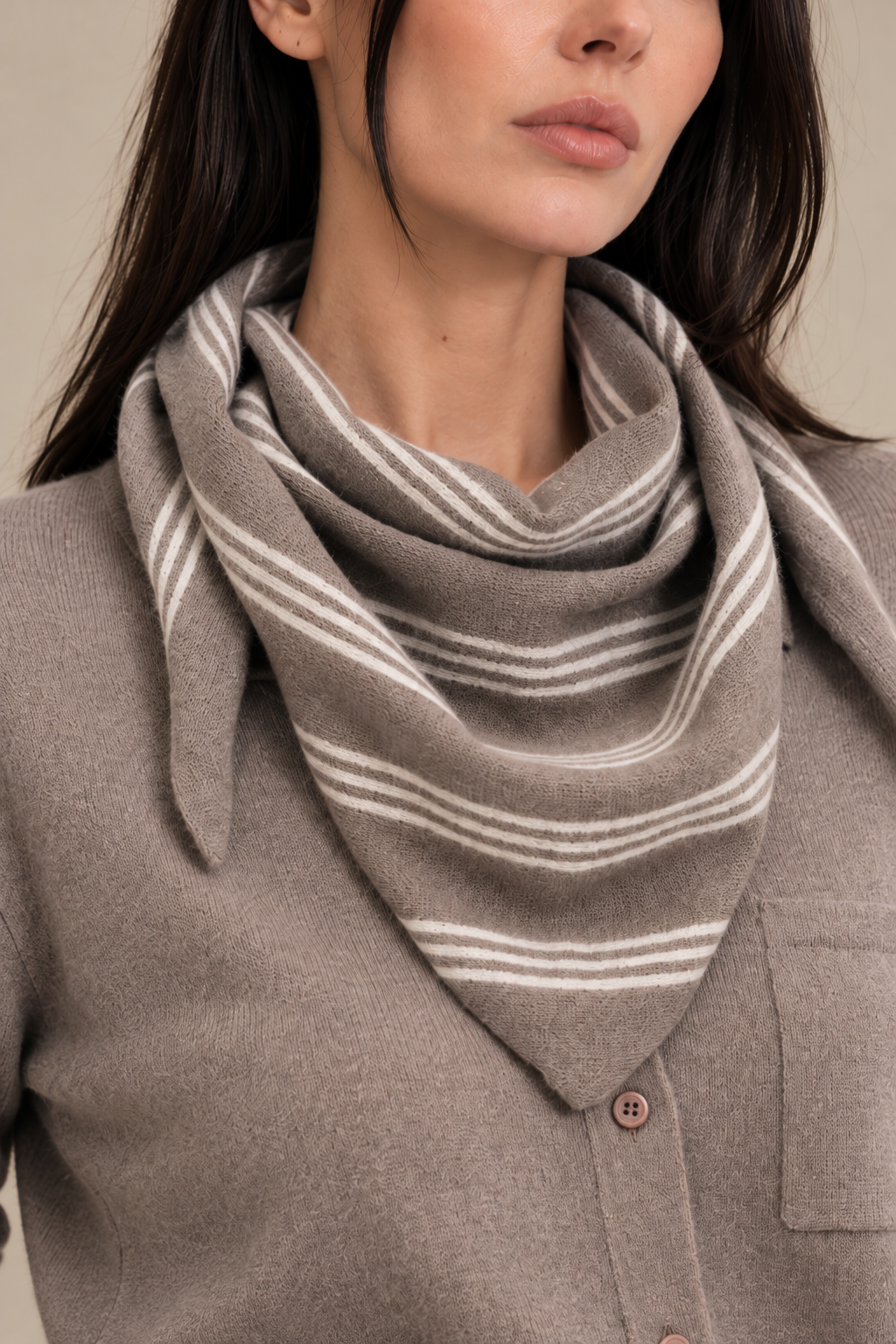 White + Warren Cashmere Striped Scarf