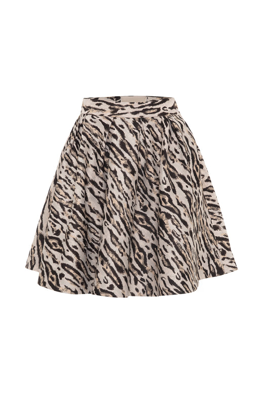 TS Theo Tyche Jacquard Short Pleated Skirt