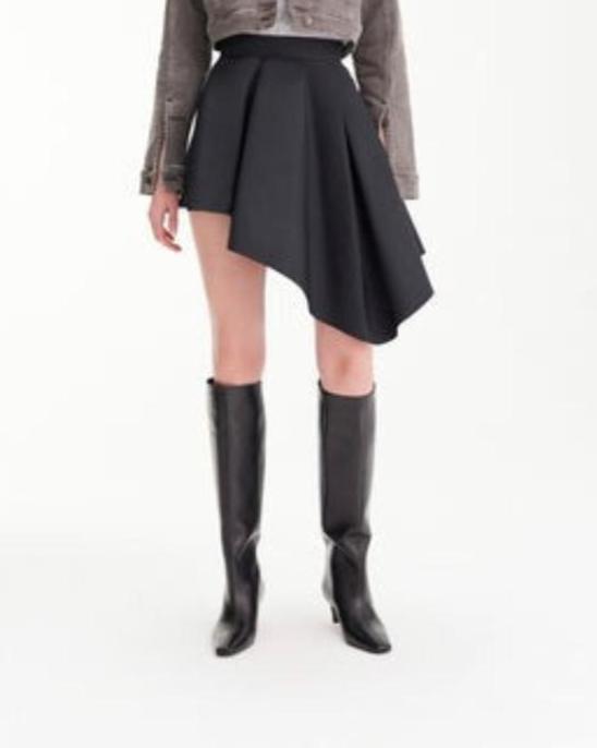 TS Theo Theia Taffeta Mini Asymmetrical Skirt