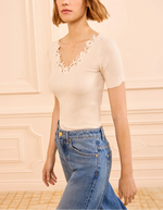 Ulla Johnson Celeste S/S Top With Lace