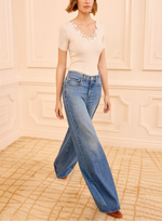 Ulla Johnson Celeste S/S Top With Lace