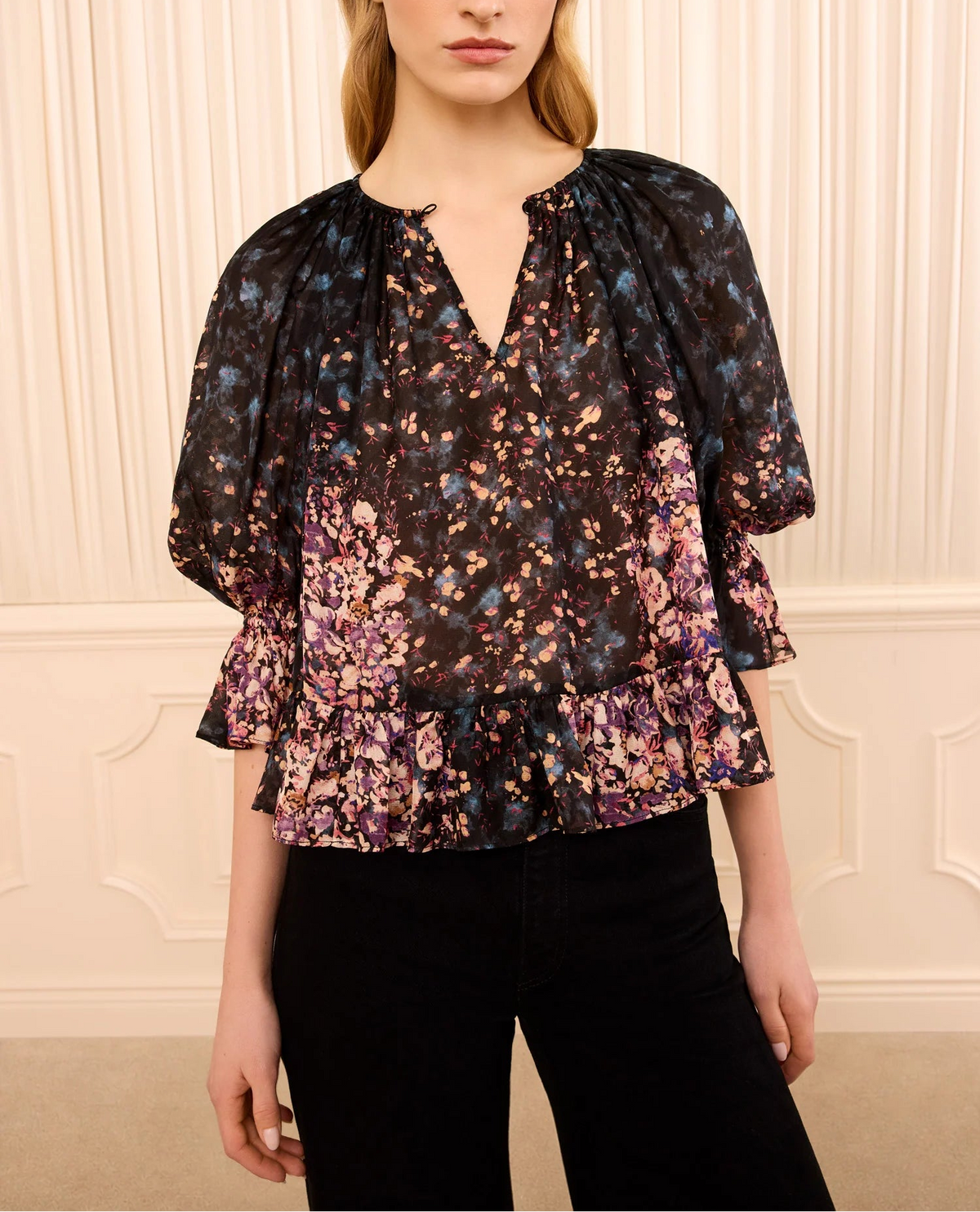 Ulla Johnson Elise S\S Silk Blouse