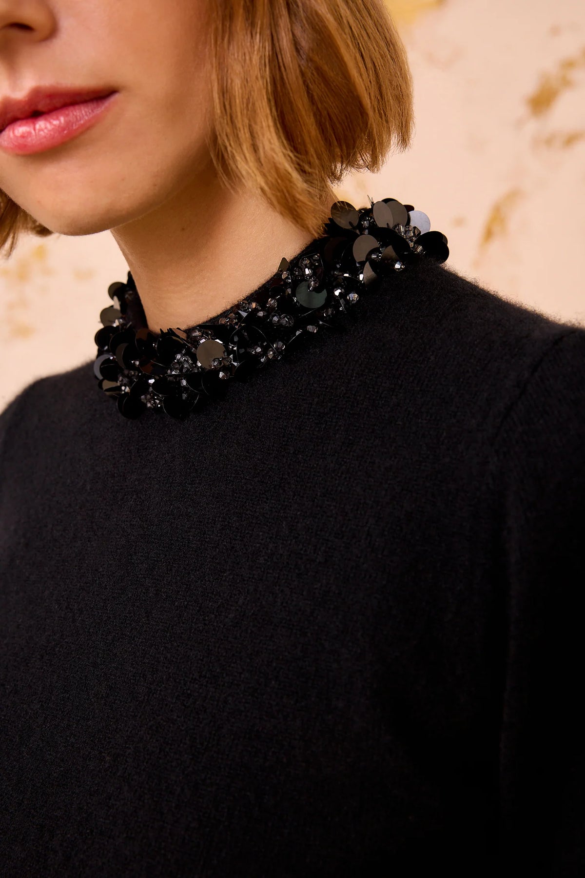 Ulla Johnson Liv Embroidered Cashmere S/S Sweater