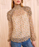 Ulla Johnson Magdalena Silk Smocked L/S Blouse