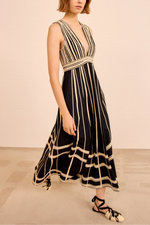 Ulla Johnson Palermo Deep V Midi Dress