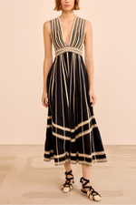 Ulla Johnson Palermo Deep V Midi Dress