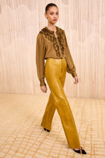 Ulla Johnson Rouen Silk Ruffle Front L/S Blouse