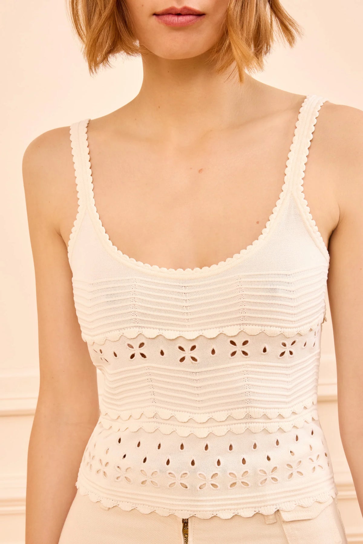 Ulla Johnson Esme Eyelet Knit Camisole