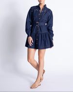 Karina Grimaldi Saraswati Denim Mini Dress