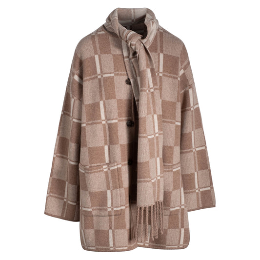 Naadam Luxe Plaid Jacquard Coat