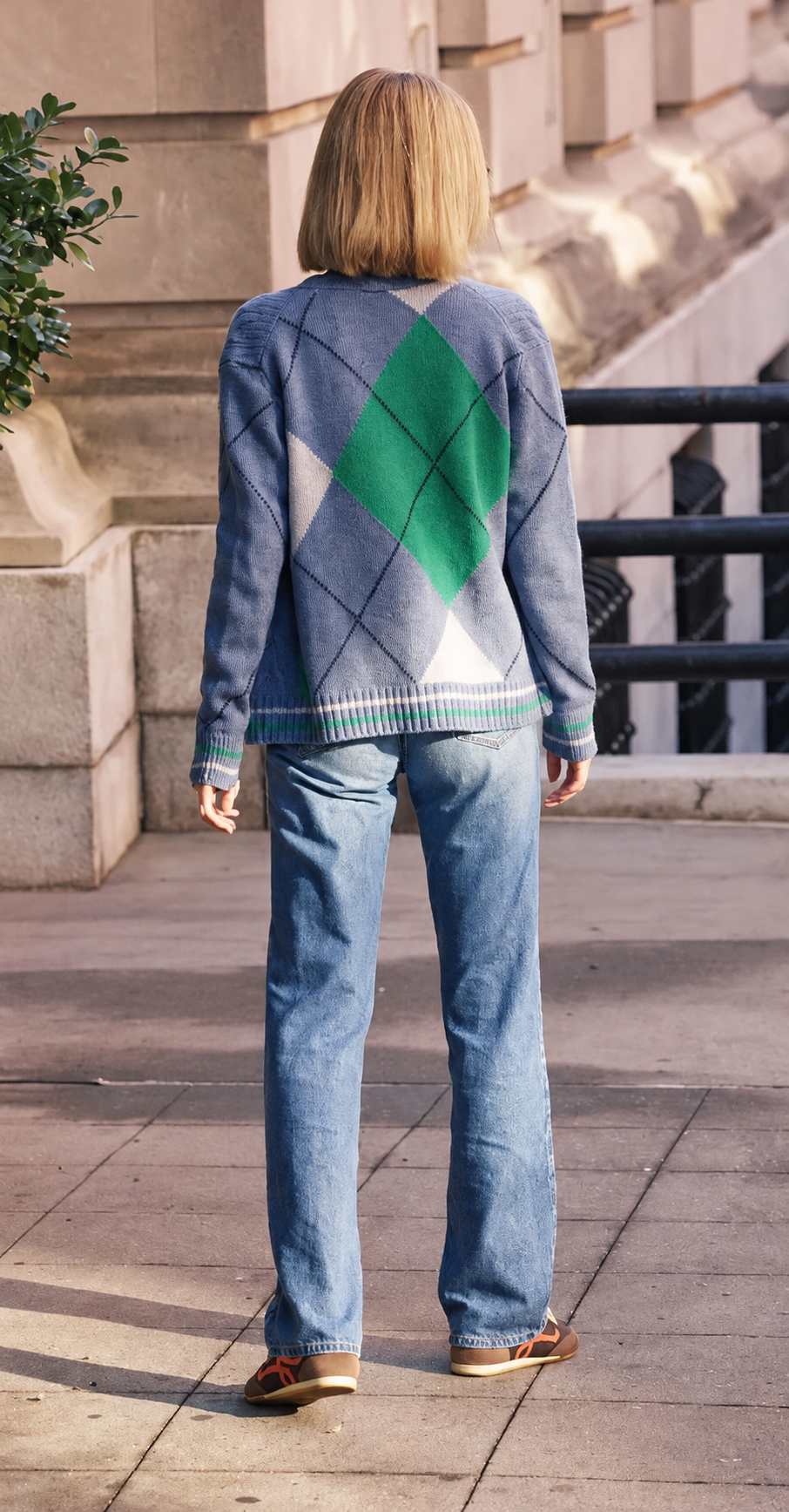 Collaboration TS Blair Cashmere Argyle Cardigan