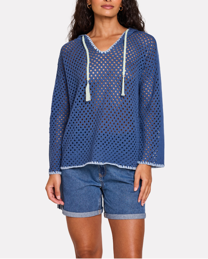 Wispr Pointelle V Hoodie